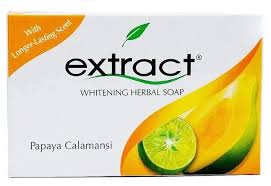 [125g] EXTRACT Whitening Herbal Soap Papaya Calamansi (x6)