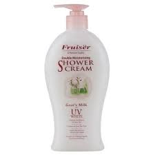 [1000ml] FRUISER Double Moisturising Shower Cream Goat's Milk with UV White