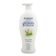 [1000ml] FRUISER Double Moisturising Shower Cream Goat's Milk with Firming