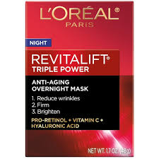 [48g] L`OREAL PARIS Revitalift Triple Power Anti-Aging Overnight Mask [Night]