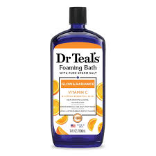[1000ml] DR TEAL'S Foaming Bath Glow & Radiance Vitamin C Body Wash