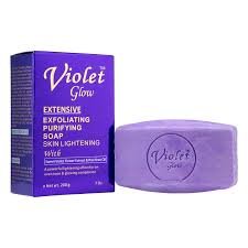 [200g] VIOLET GLOW Extensive Exfoliating Purifying Soap