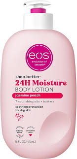 [473ml] EOS Shea Butter 24H Moisture Jasmine Peach Body Lotion